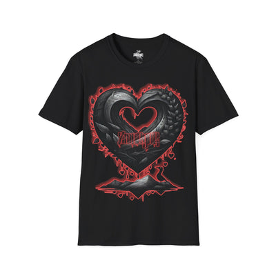 Playera negra original ZMOKYNG Corazon Gris II