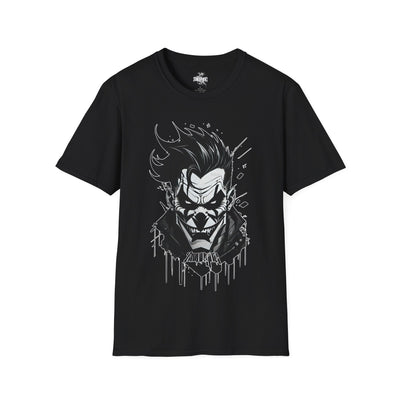Playera negra original ZMOKYNG Clown Blanco y negro