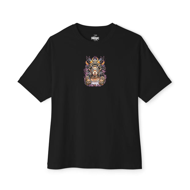 Playera negra original ZMOKYNG Reina Oni Oversized Boxy
