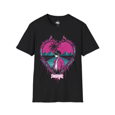 Playera negra original ZMOKYNG Corazon Rosa T-Shirt