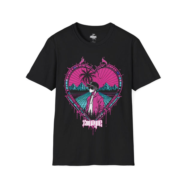 Playera negra original ZMOKYNG Corazon Rosa T-Shirt
