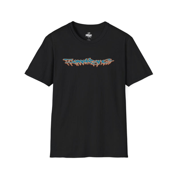 Playera negra original ZMOKYNG Peach Blue