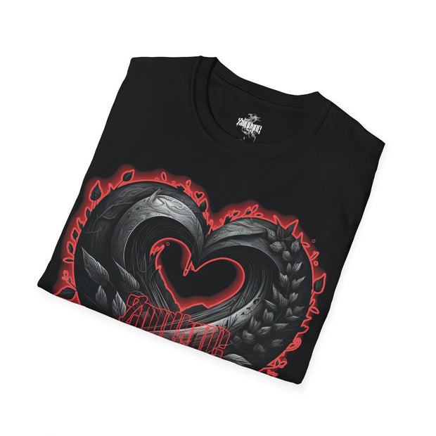 Playera negra original ZMOKYNG Corazon Gris II