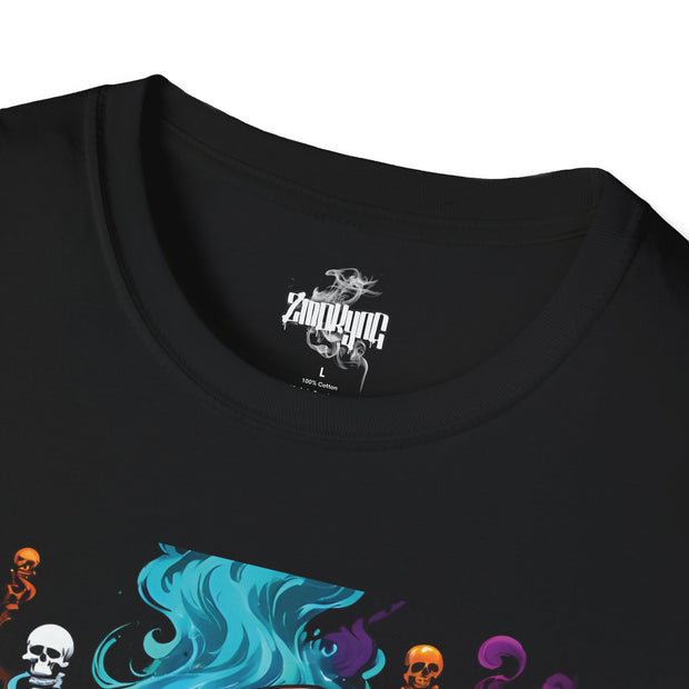 Playera negra original ZMOKYNG Xmas Skulls