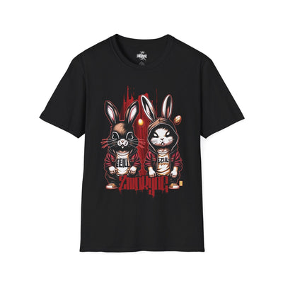 Playera negra original ZMOKYNG 2 Conejos Semana Santa