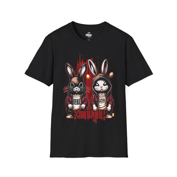 Playera negra original ZMOKYNG 2 Conejos Semana Santa