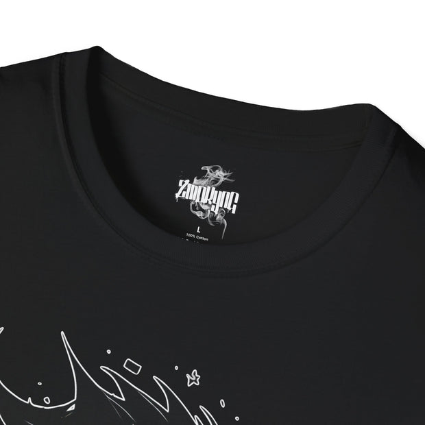 Playera negra original ZMOKYNG Clown Blanco y negro