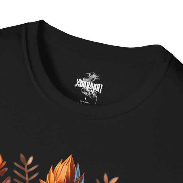 Playera negra original ZMOKYNG Skull N Flowers