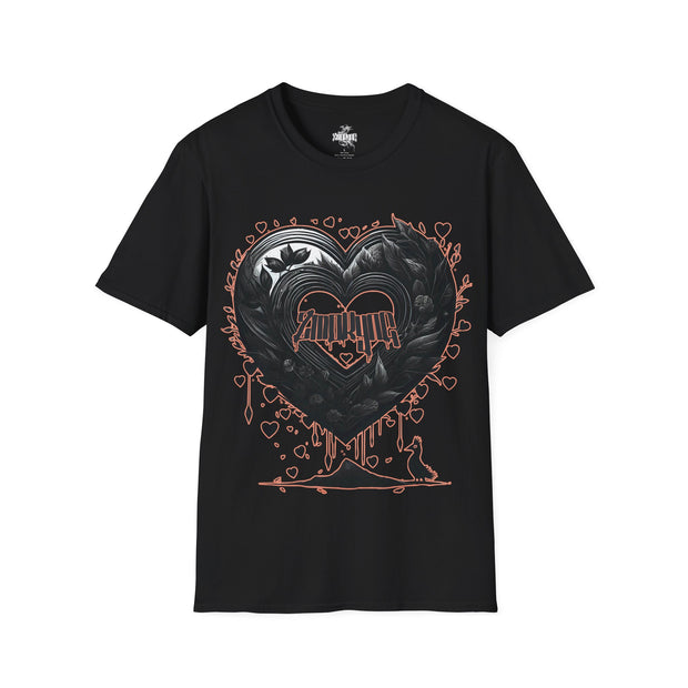 Playera negra original ZMOKYNG Corazon Gris