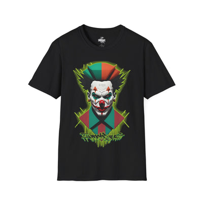 ZmoKynG Camiseta Clown Payaso II Negro de Algodón Peinado 100% Eco-Amigable