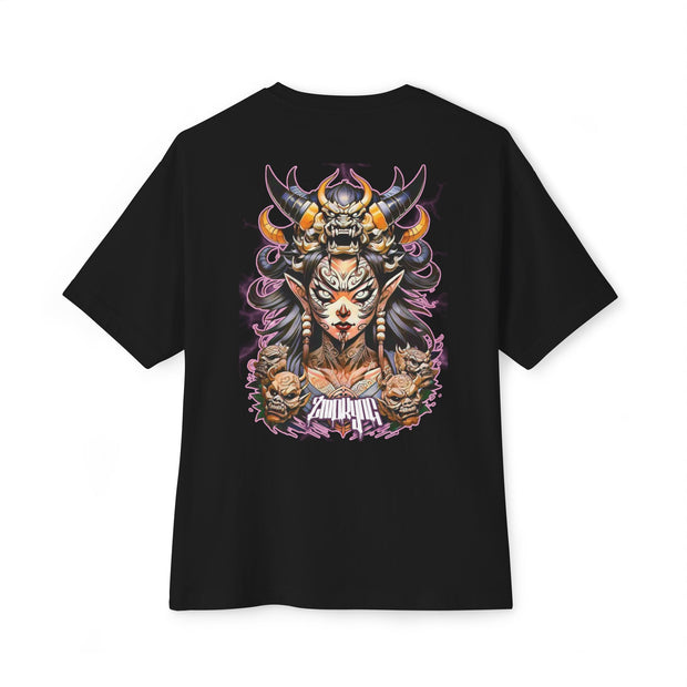 Playera negra original ZMOKYNG Reina Oni Oversized Boxy