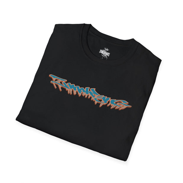 Playera negra original ZMOKYNG Peach Blue