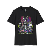 Playera negra original ZMOKYNG 3 Easter Rabbits T-Shirt