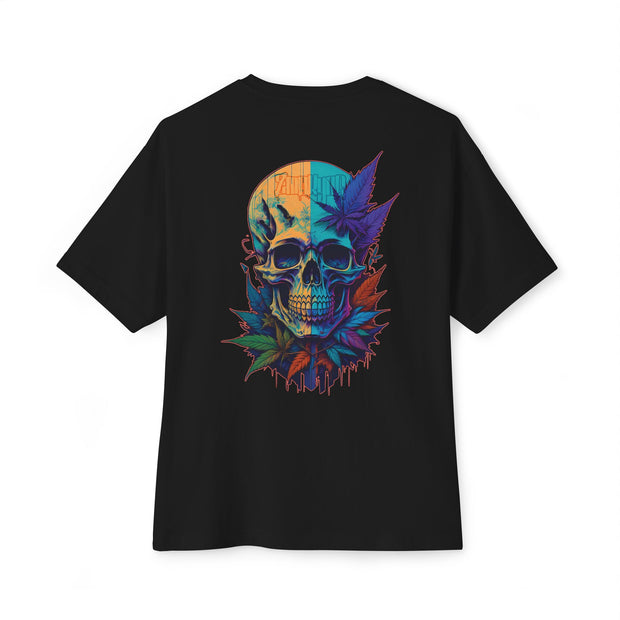 Playera negra original ZMOKYNG Skull weed Oversized