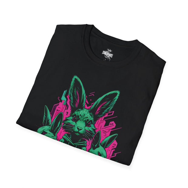 Playera negra original ZMOKYNG Green Rabbit Easter