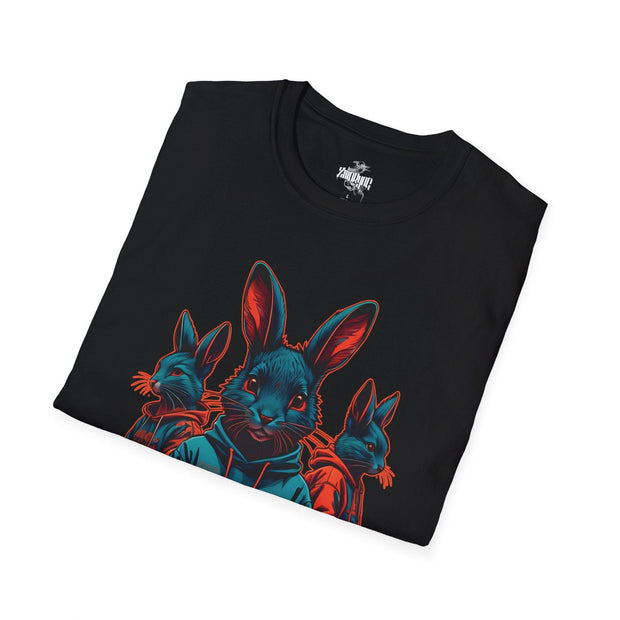 Playera negra original ZMOKYNG Easter Rabbits OB