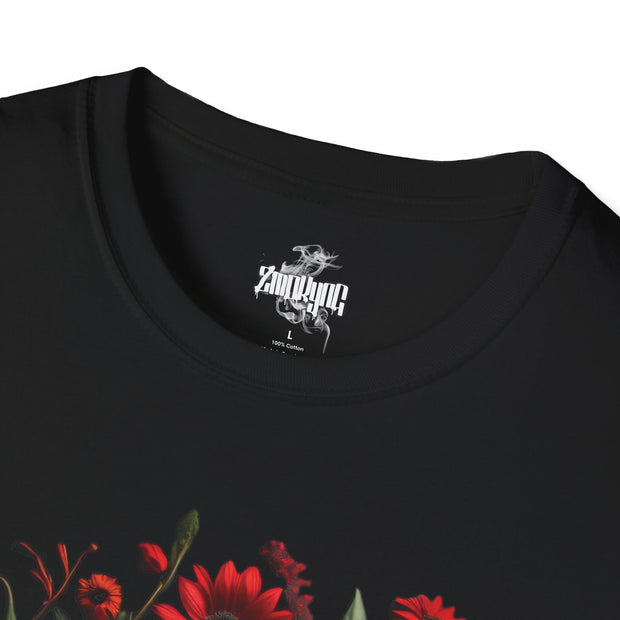 Playera negra original ZMOKYNG Flowers