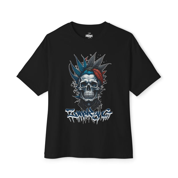 Skull Oversized Tee Playera negra Original ZmoKynG
