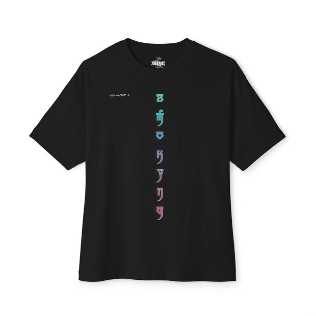 Playera negra original ZMOKYNG Oni Back P Oversized