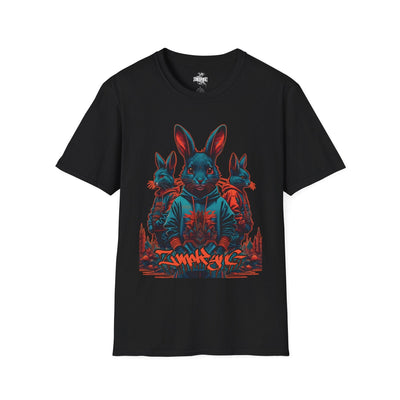 Playera negra original ZMOKYNG Easter Rabbits OB