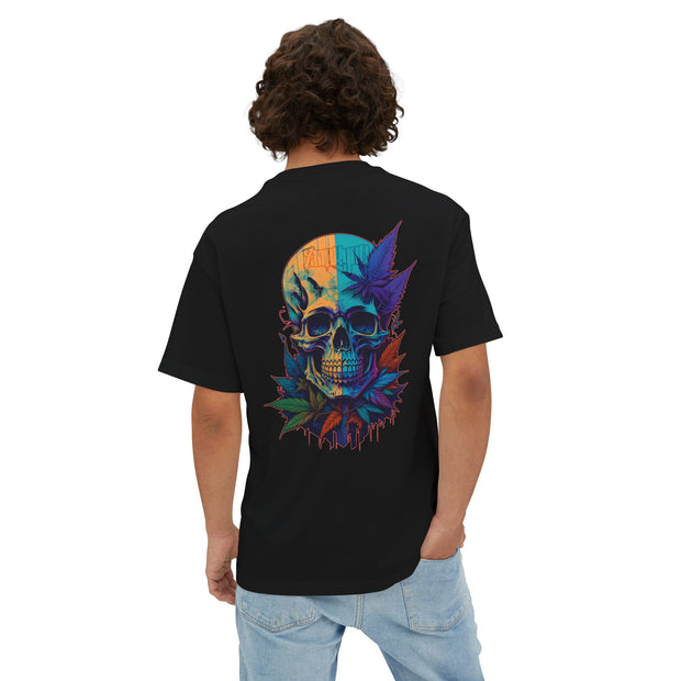 Playera negra original ZMOKYNG Skull weed Oversized