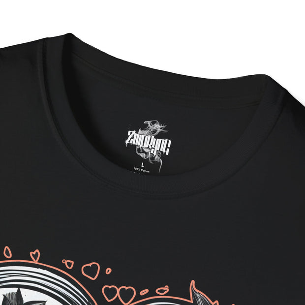 Playera negra original ZMOKYNG Corazon Gris