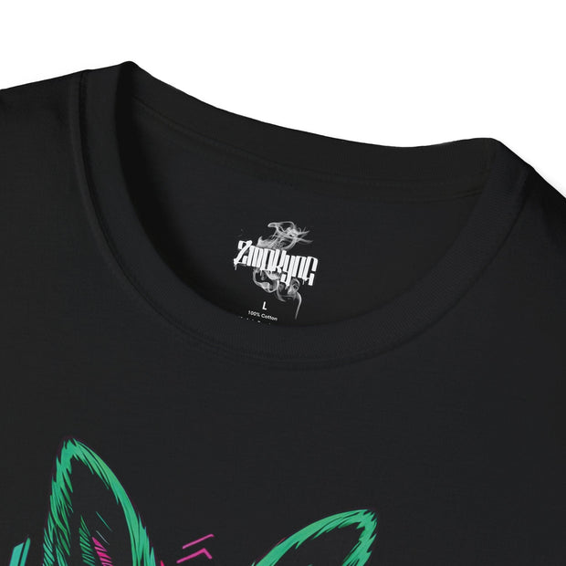 Playera negra original ZMOKYNG Green Rabbit Easter