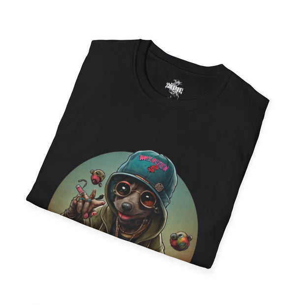 Playera negra original ZMOKYNG Happy Dog
